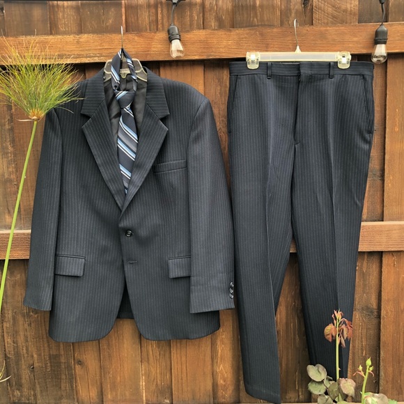 Other - MEN’S 3-PIECE SET—SUIT PANT & TIE BLUE
